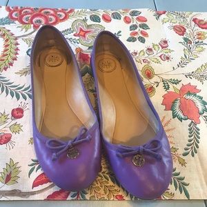 Tory Burch purple ballet flats size 10